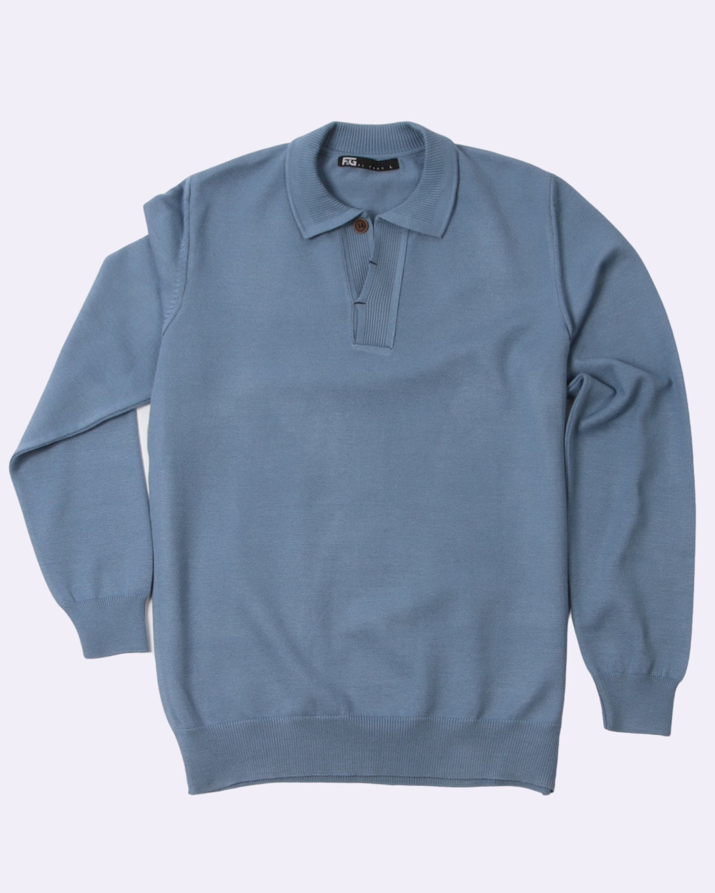 White Navy Polo Neck Trico
