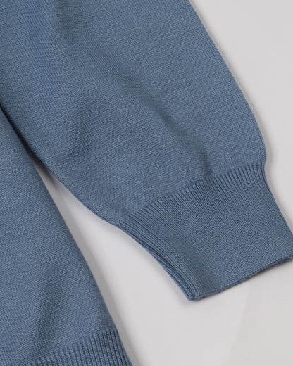 White Navy Polo Neck Trico