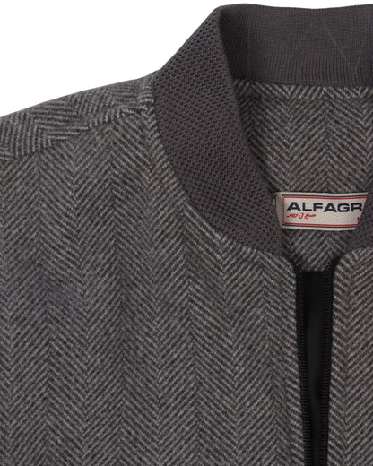 Dark Grey Wool Felt Jacket (جوخ)