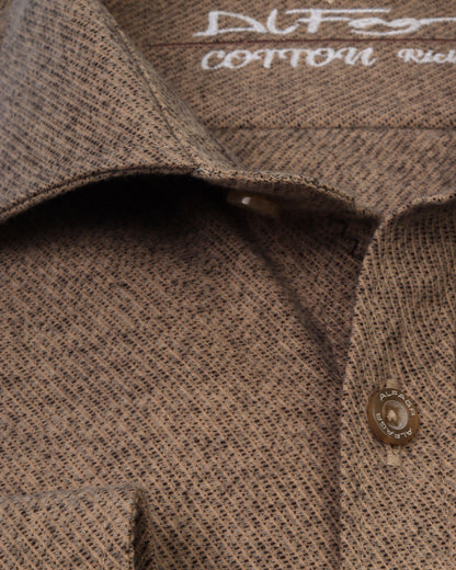 White Brwon Wool Shirt