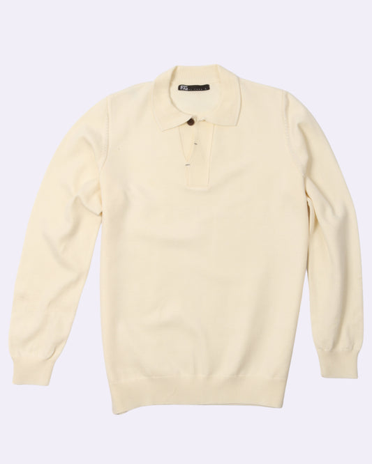 Creamy Polo Neck Trico