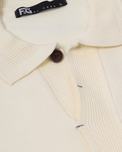 Creamy Polo Neck Trico