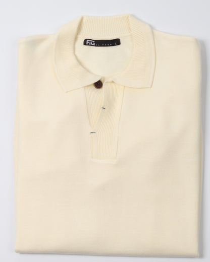 Creamy Polo Neck Trico