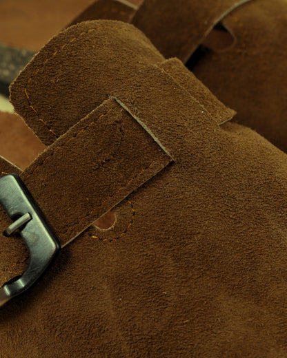 Men’s Suede Buckle Slippers – Comfortable Casual Style
