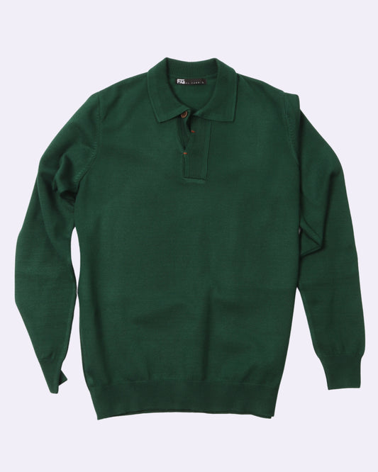 DarkGreen Polo Neck Trico
