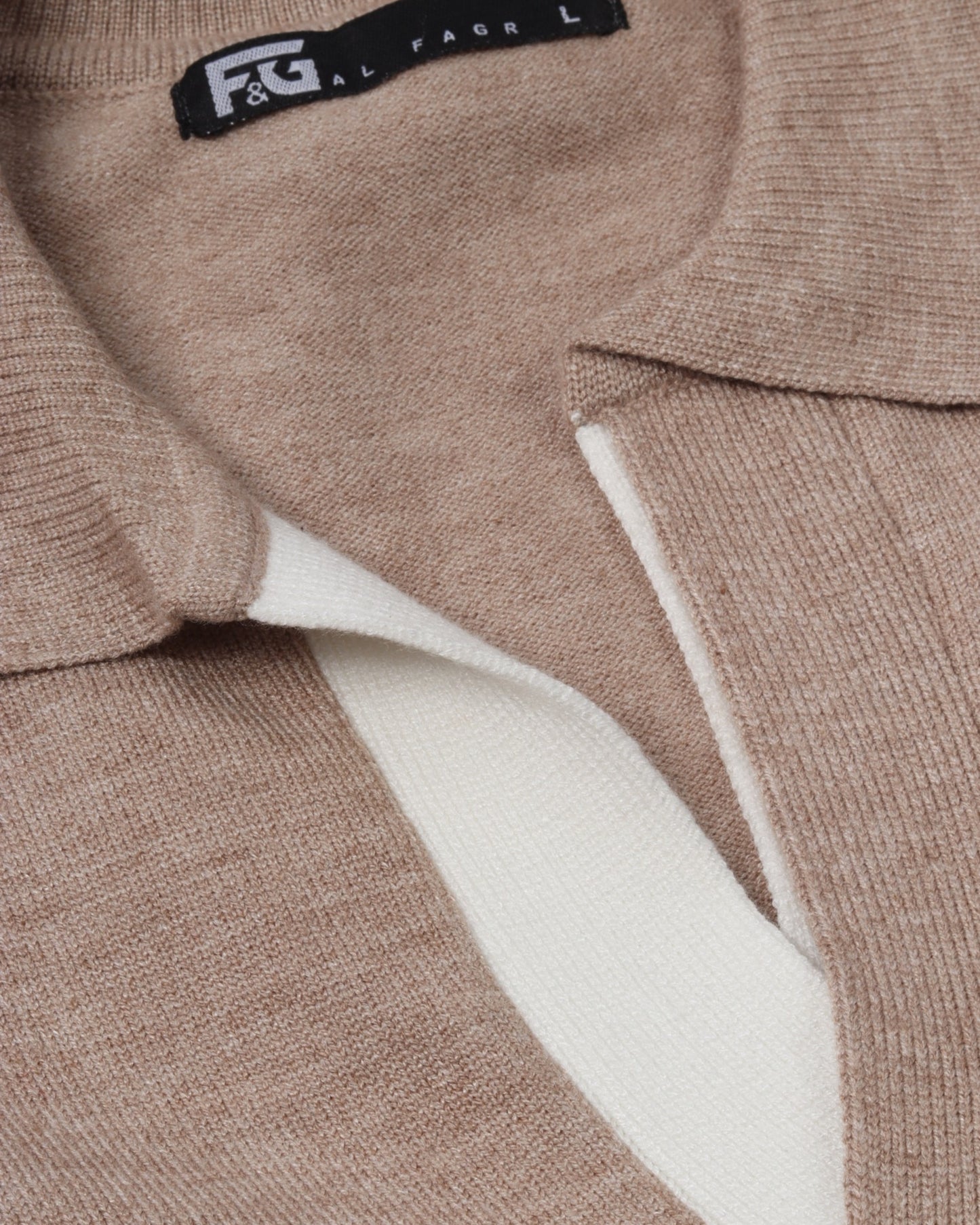 Beige Polo Neck Trico