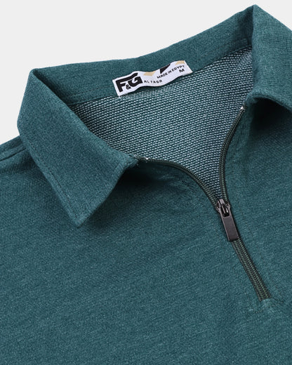 Premium beige Zipper Polo Shirt