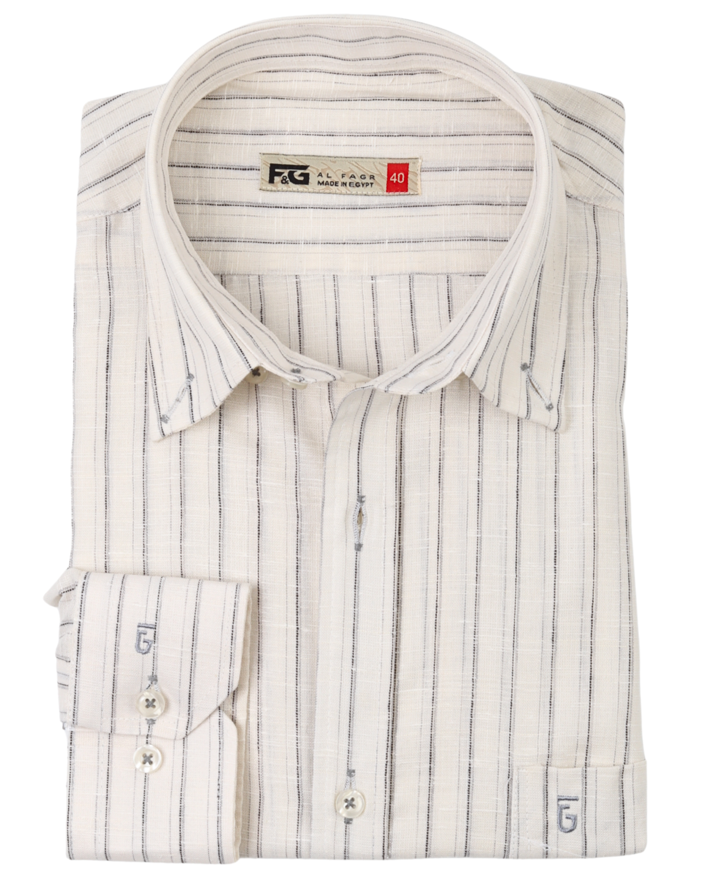 White Pure Cotton Long Sleeve Shirt