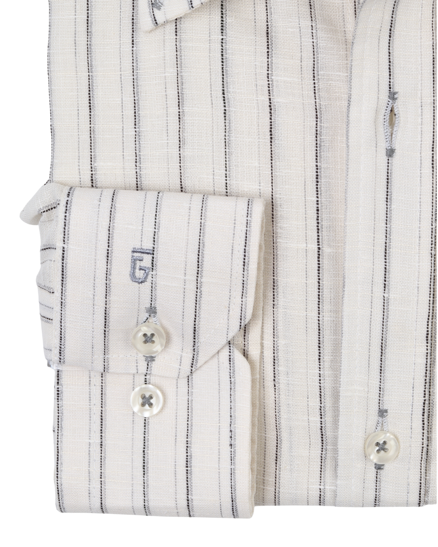 White Pure Cotton Long Sleeve Shirt