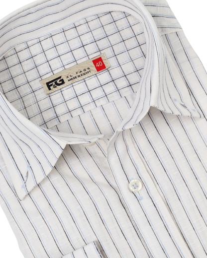 White Pure Cotton Long Sleeve Shirt