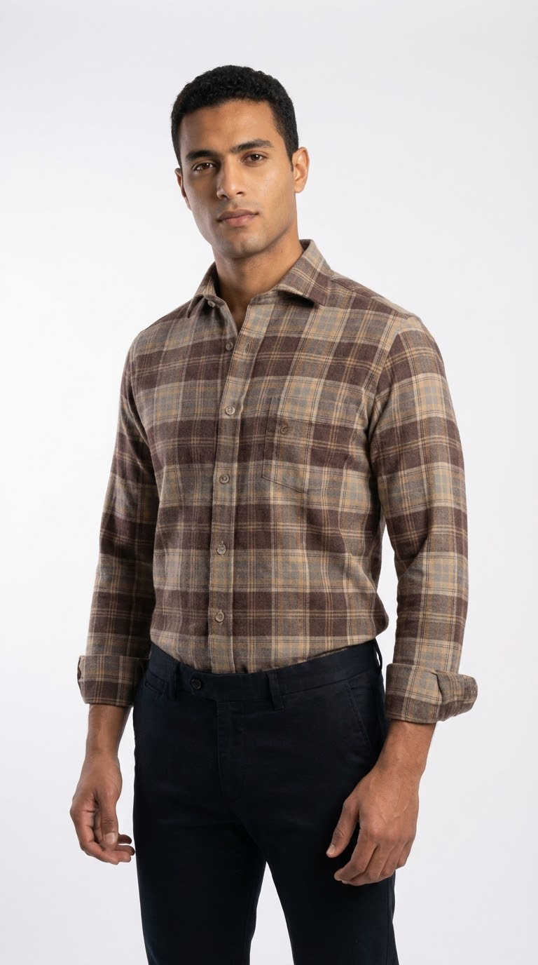 Brown Wool Shirt