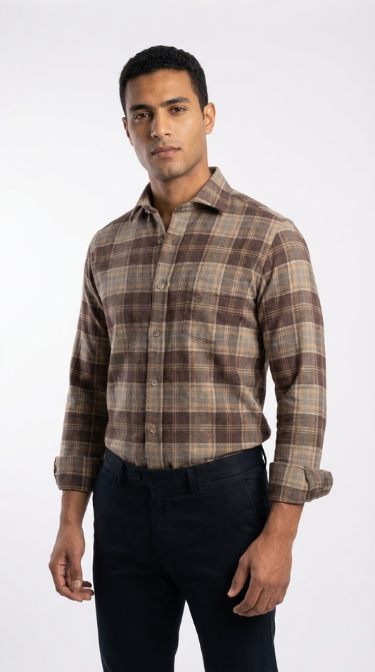 Brown Wool Shirt
