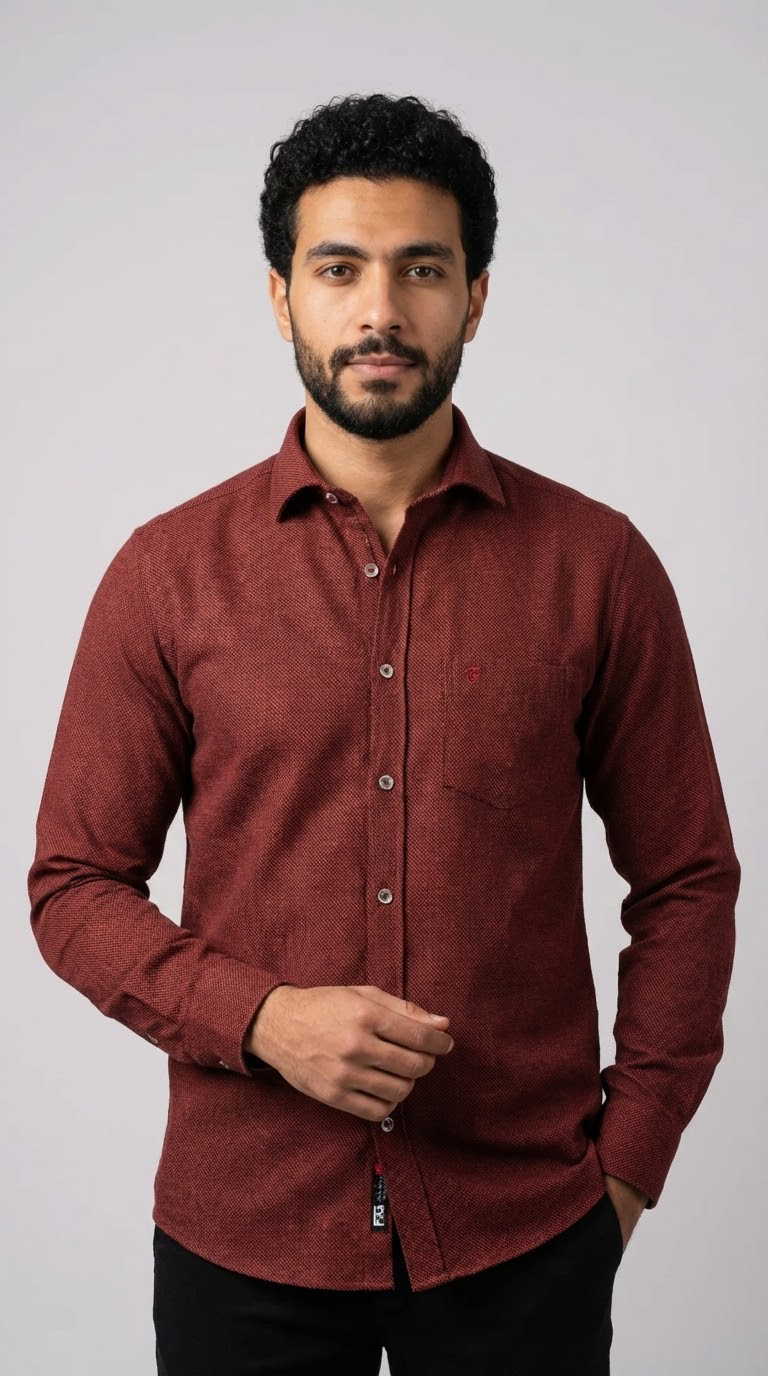 Maroon Wool Shirt