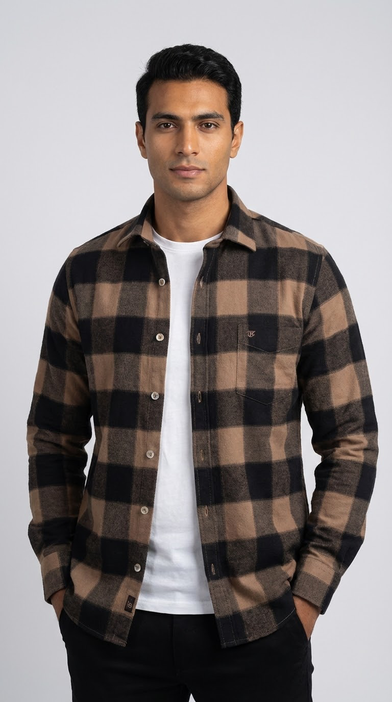Brown Wool Shirt
