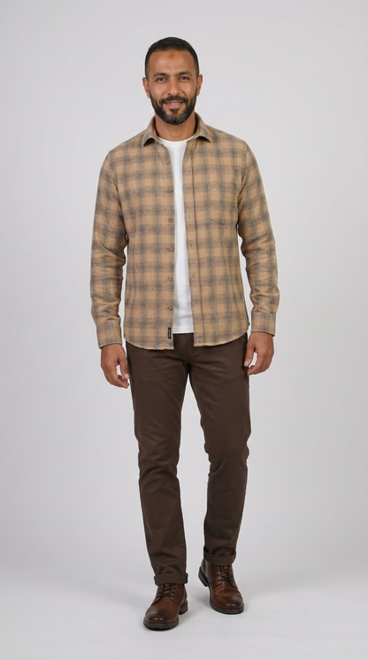 White Bronze Wool Shirt