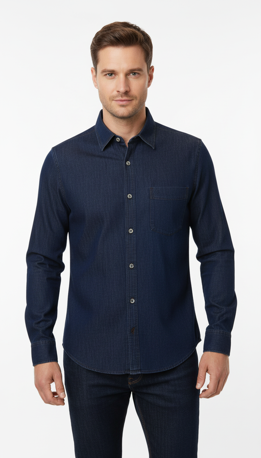 Nightfall Blue Washed Denim Shirt