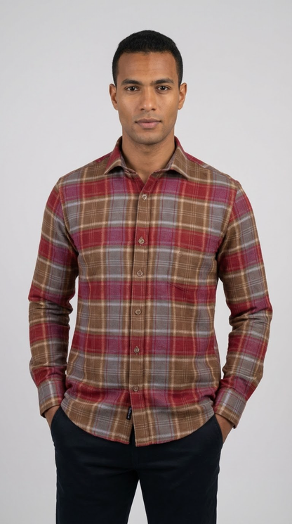 Maroon Wool Shirt