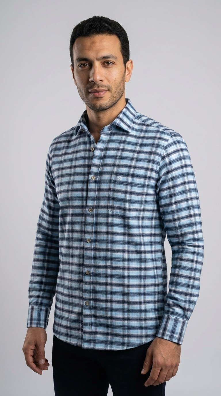 Baby Blue Wool Shirt