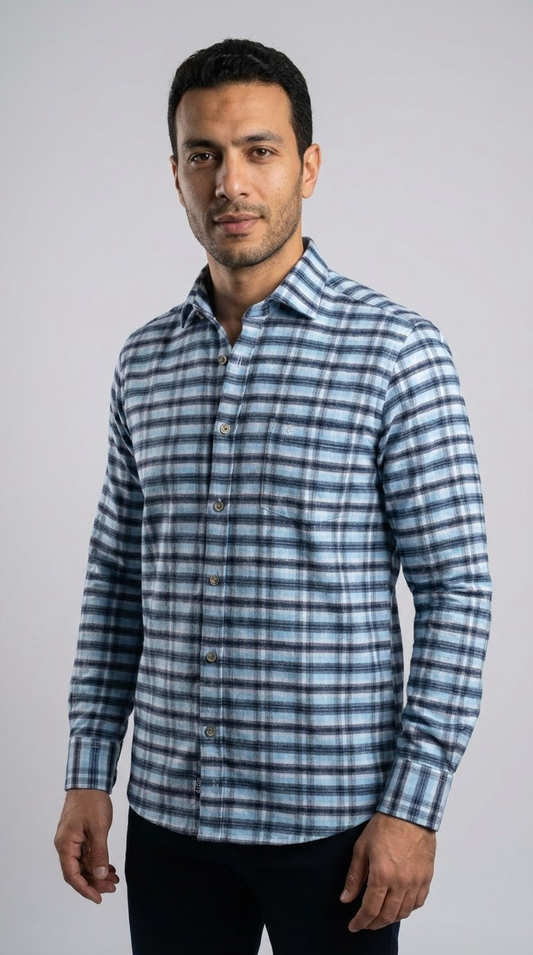 Baby Blue Wool Shirt