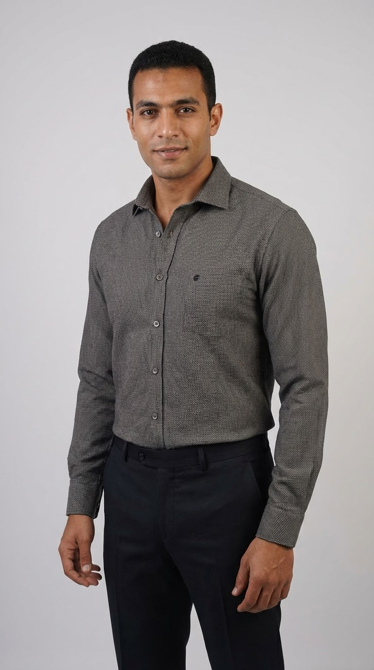 Dark Grey Wool Shirt