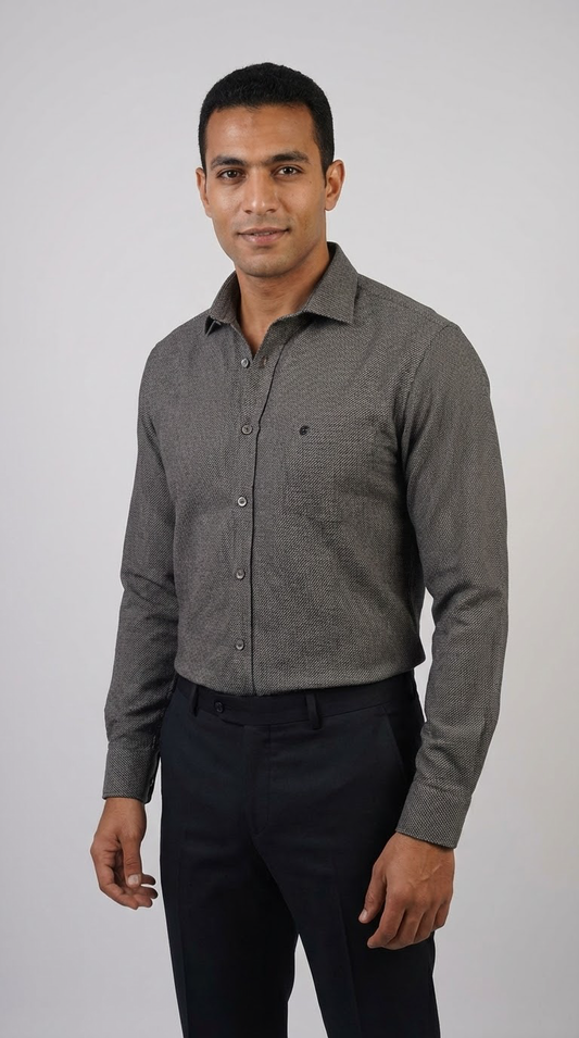 Dark Grey Wool Shirt