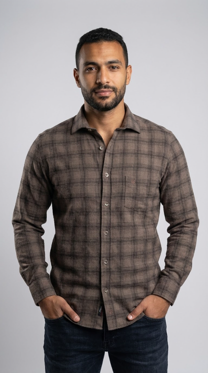 Dark Brown Wool Shirt
