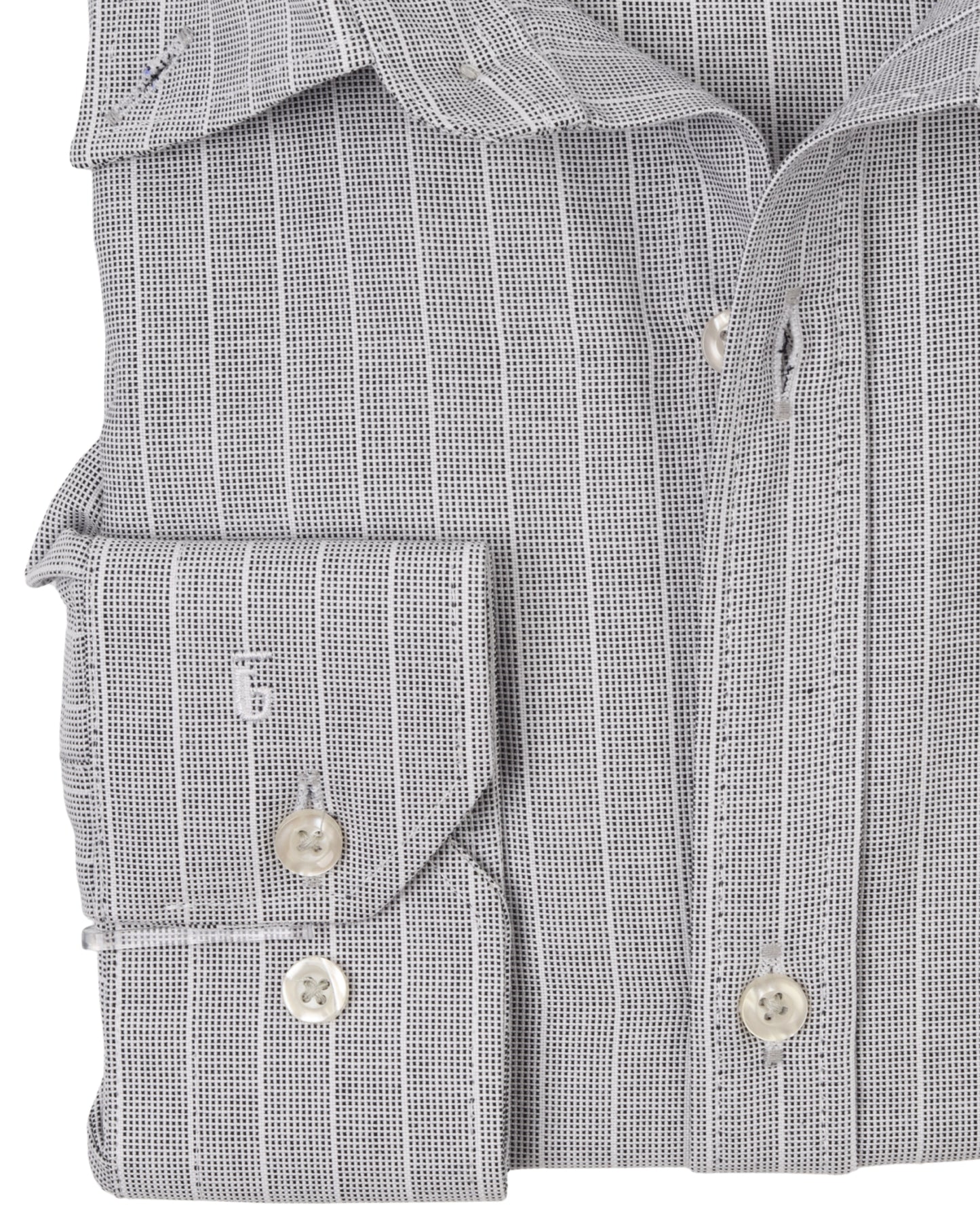 Silver Pure Cotton Long Sleeve Shirt