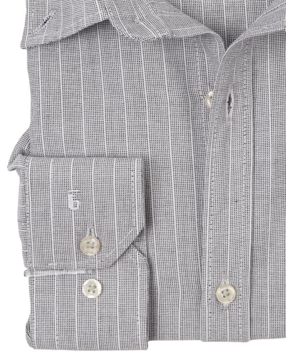 Silver Pure Cotton Long Sleeve Shirt