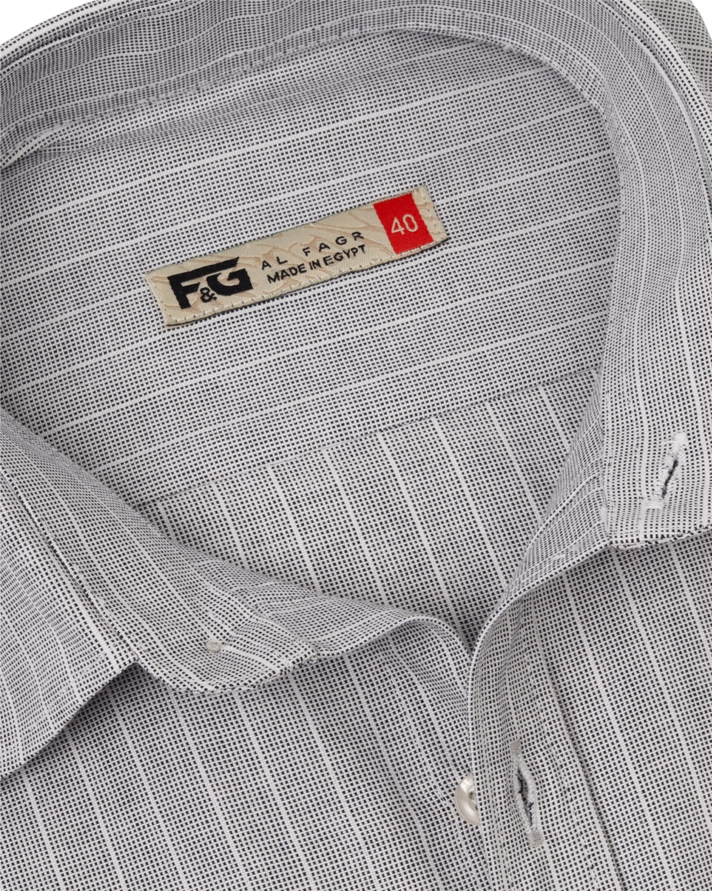 Silver Pure Cotton Long Sleeve Shirt
