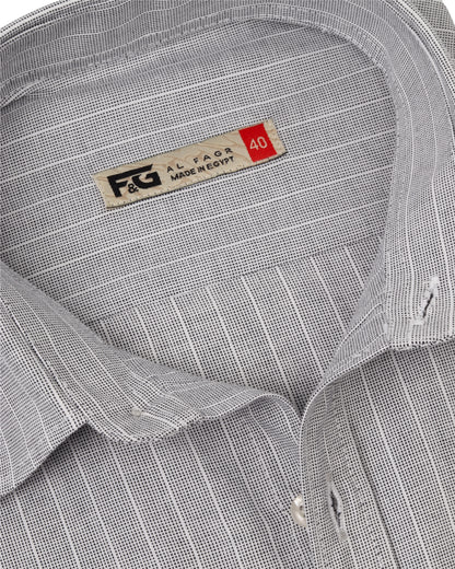 Silver Pure Cotton Long Sleeve Shirt