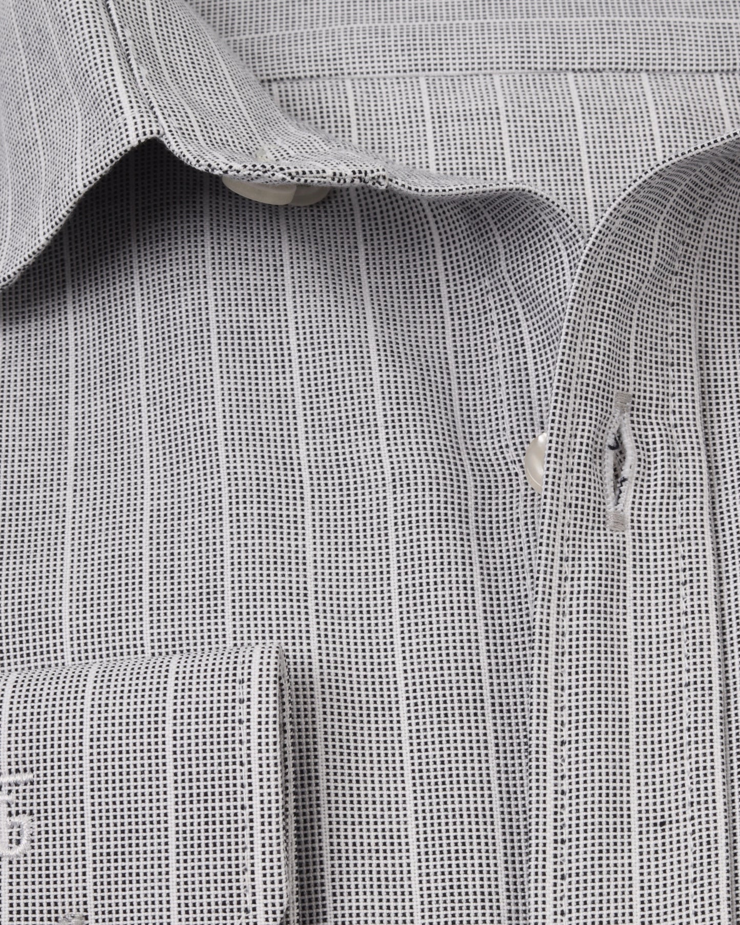 Silver Pure Cotton Long Sleeve Shirt