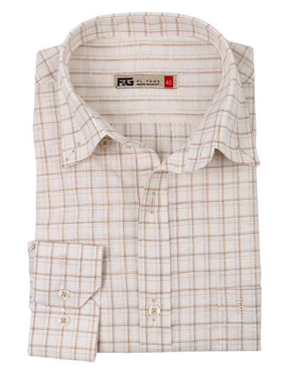 Beige Pure Cotton Long Sleeve Shirt