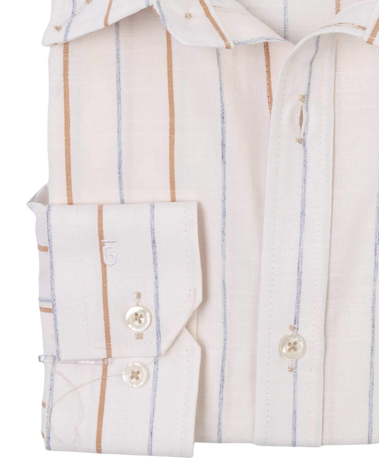 White Creamy Pure Cotton Long Sleeve Shirt