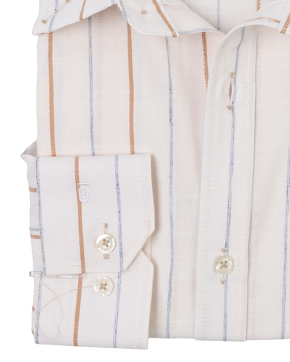 White Creamy Pure Cotton Long Sleeve Shirt