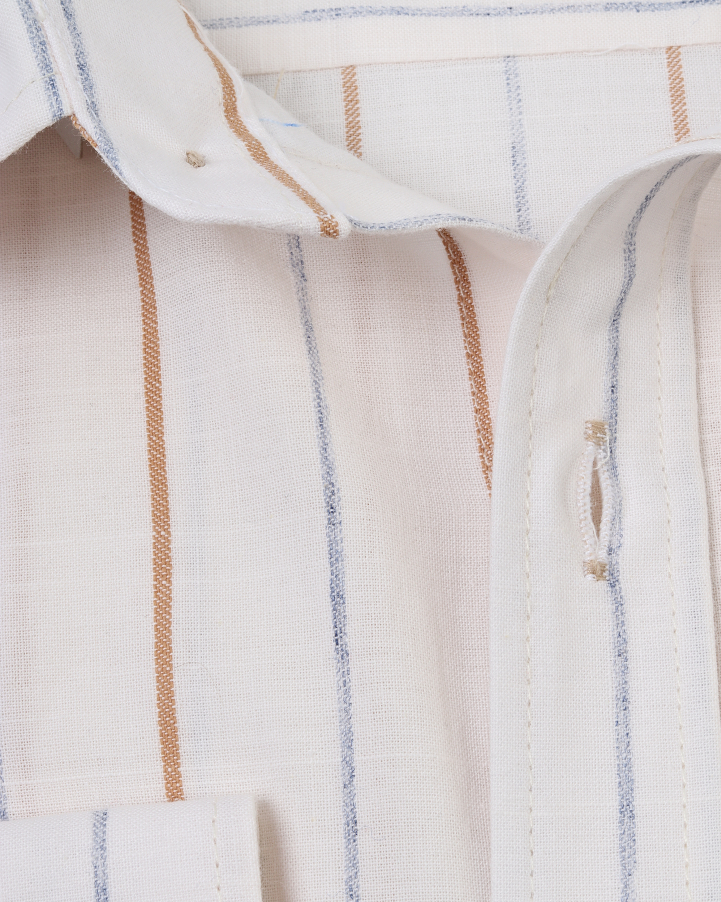White Creamy Pure Cotton Long Sleeve Shirt