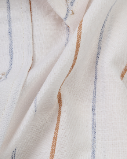 White Creamy Pure Cotton Long Sleeve Shirt