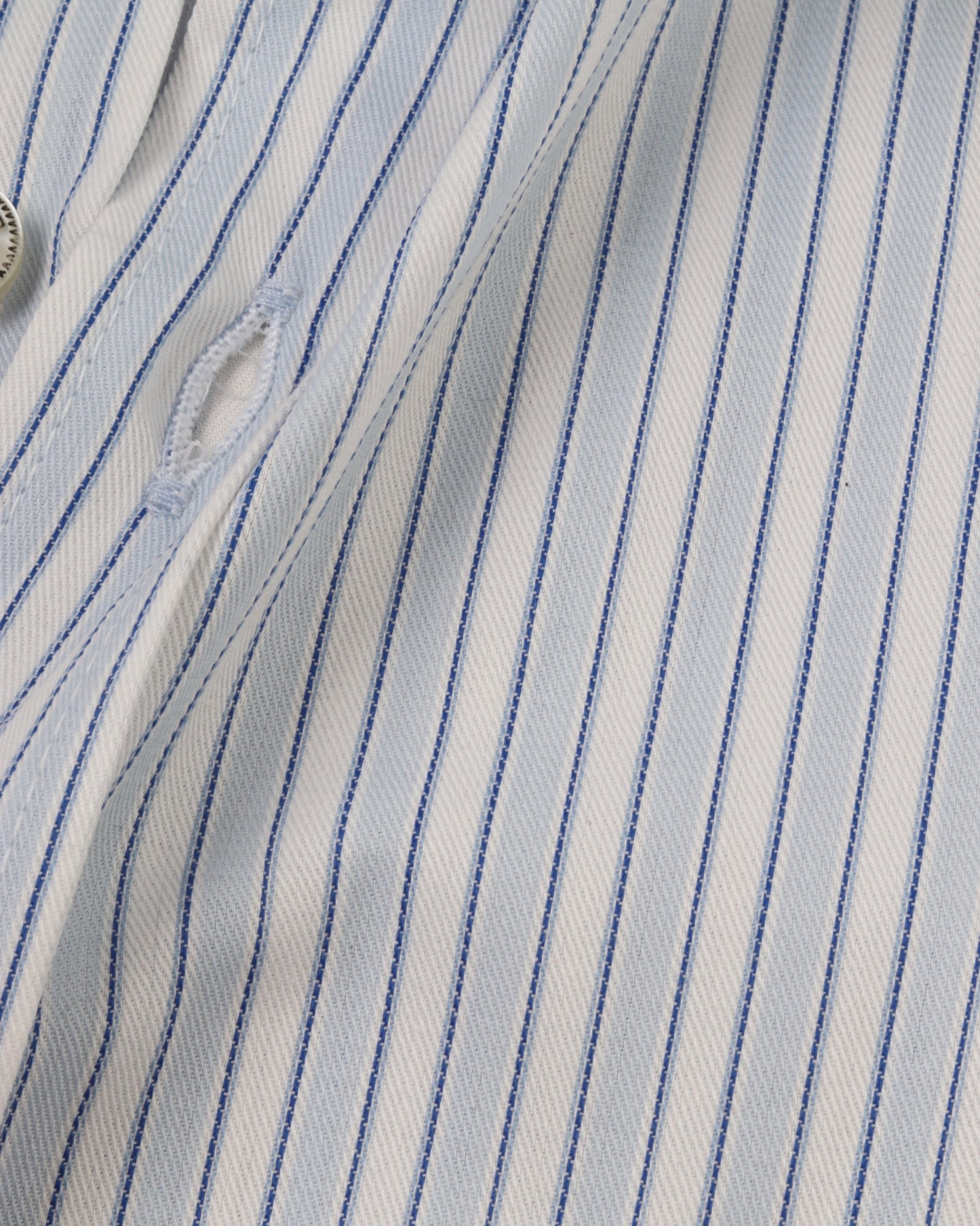 White Blue Pure Cotton Long Sleeve Shirt
